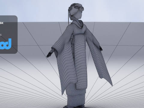 Japanese Geisha 3Dモデル