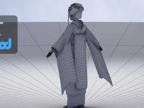 Japanese Geisha 3D Model