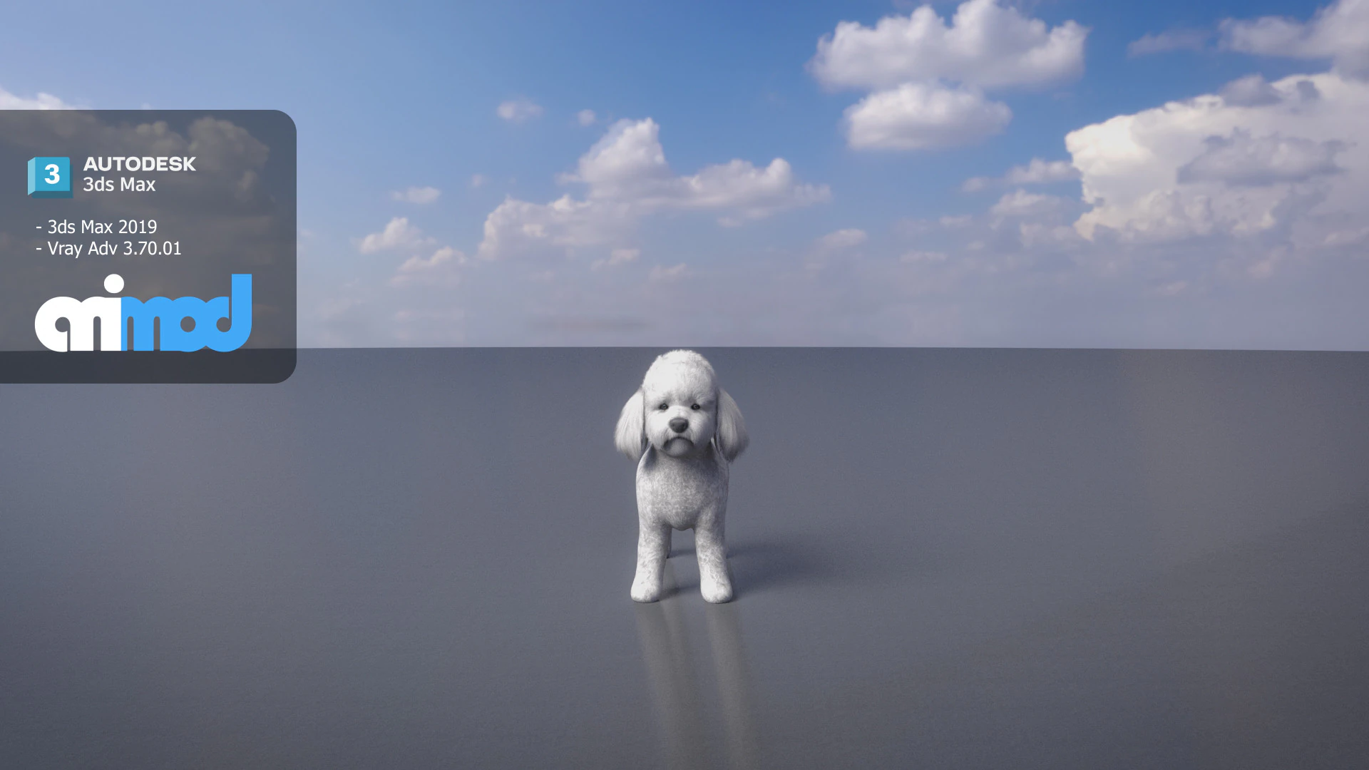 プードル犬小 3Dモデル .c4d .max .obj .3ds .fbx .stl .blend