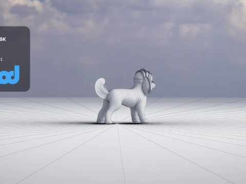 プードル犬小 3Dモデル
