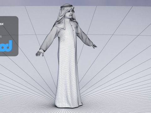 Middle East Man 3D 모델