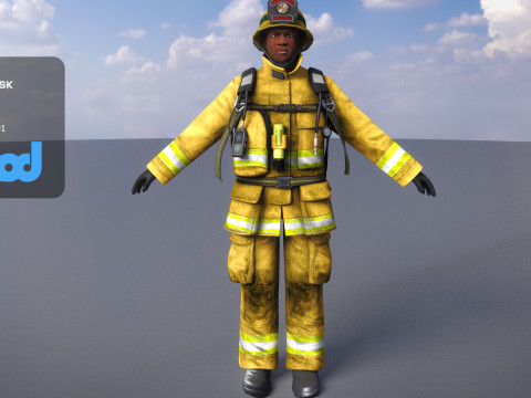 Firefighter 3Dモデル
