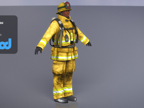 Firefighter 3D Model