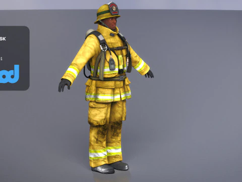 Firefighter 3D Model