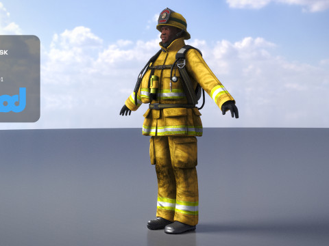 Firefighter 3D Model