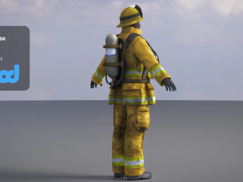 Firefighter 3D Model