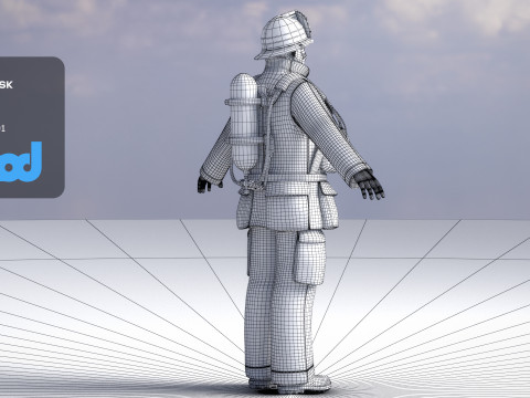 Firefighter 3D Model