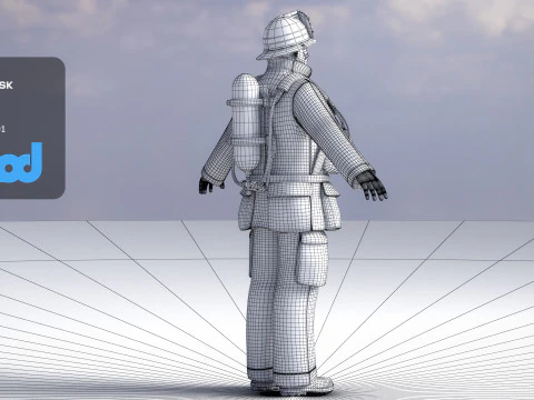 Firefighter 3D Model