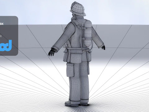 Firefighter 3D Model