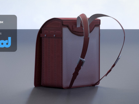 Japanese School Bag 0004 3Dモデル