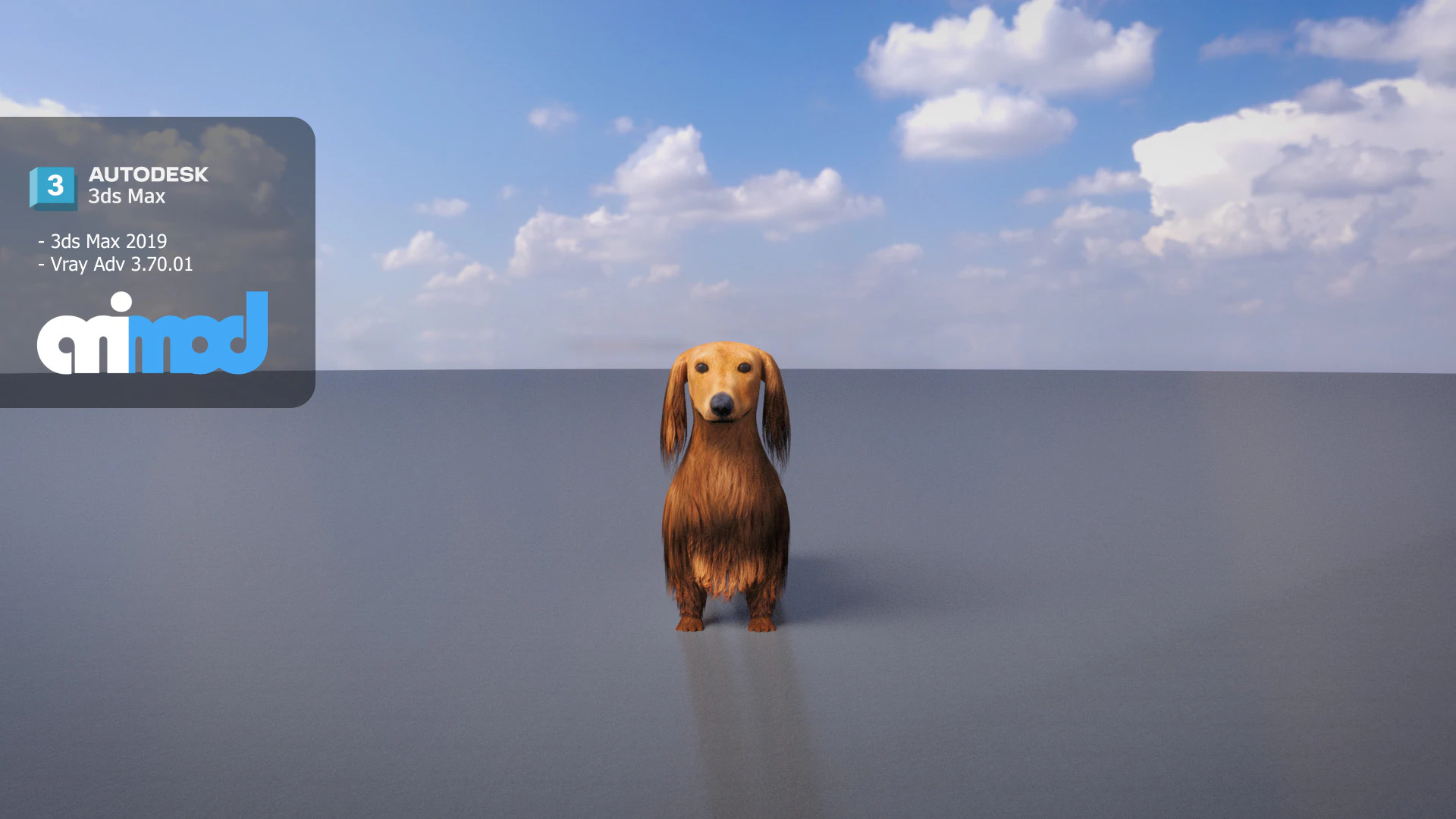 Dachshund 02 3D Model .c4d .max .obj .3ds .fbx .stl .blend 