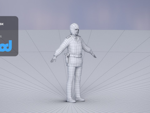 Female Police Officer 0002 3D Model