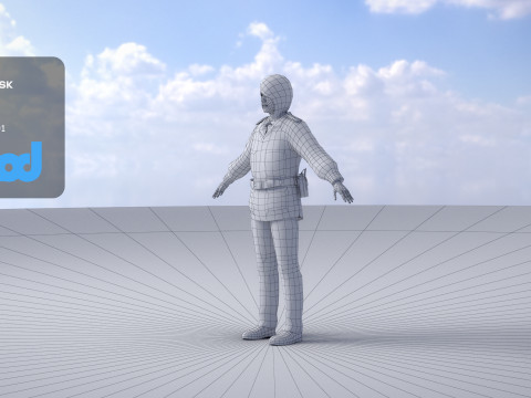 Female Police Officer 0002 3D Model