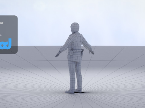 Female Police Officer 0002 3D Model