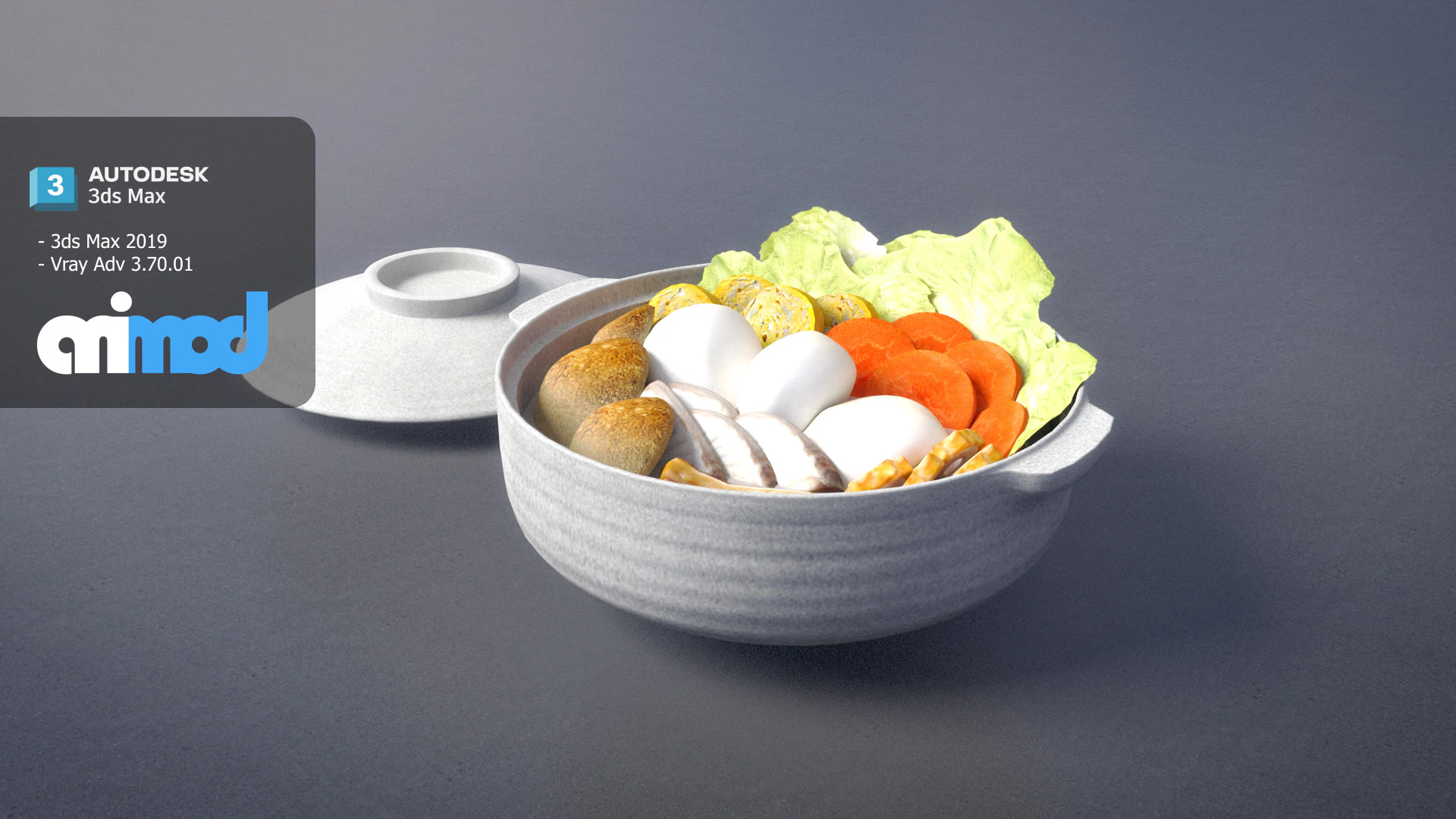Nagasaki Hot Pot 3D Model .c4d .max .obj .3ds .fbx .stl .blend 
