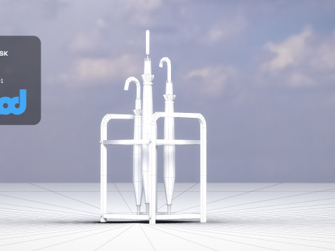 Umbrella Rack Model 3D