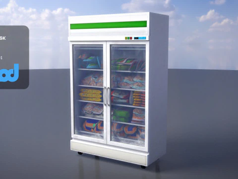 Gekoelde displayvriezer 3D Model