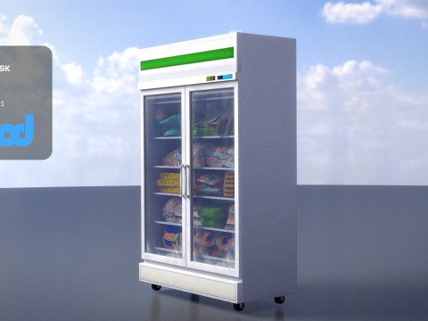 Refrigerated Display Freezer Modelo 3D