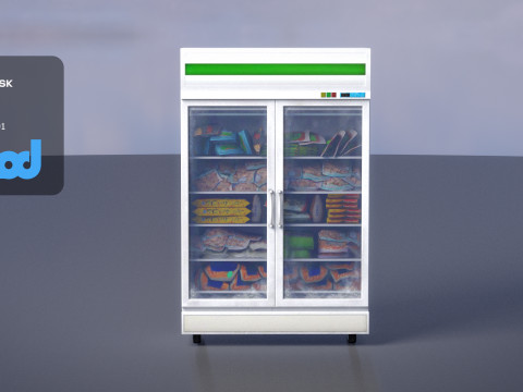 Refrigerated Display Freezer Modelo 3D