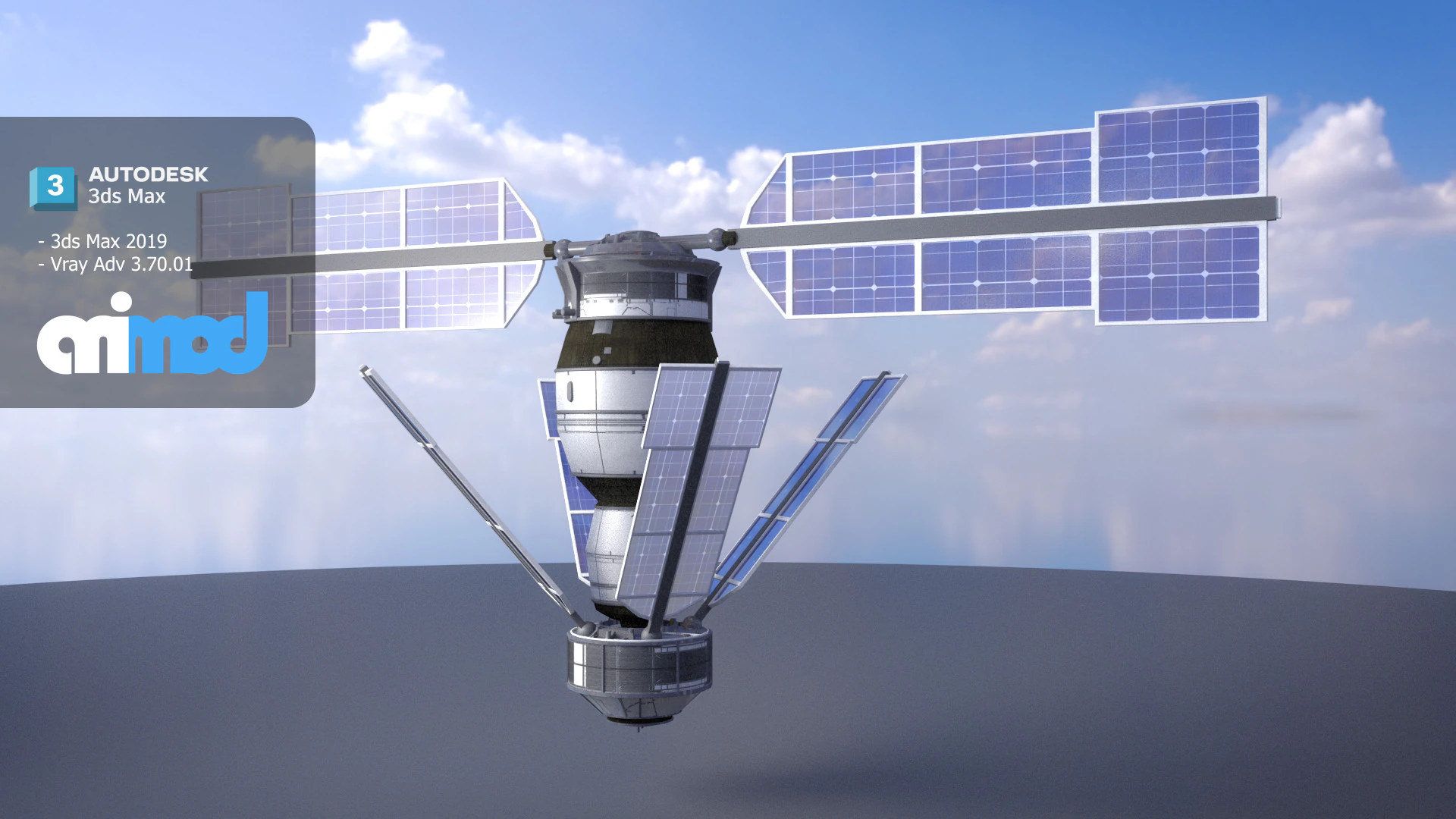 Satellite 3D Model .c4d .max .obj .3ds .fbx .stl .blend 