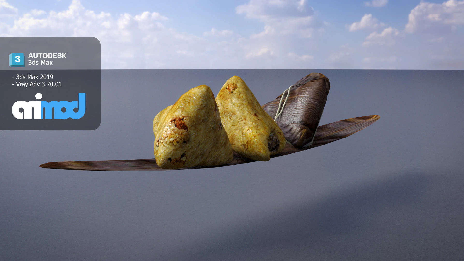Rice Dumpling 3D Model .c4d .max .obj .3ds .fbx .stl .blend