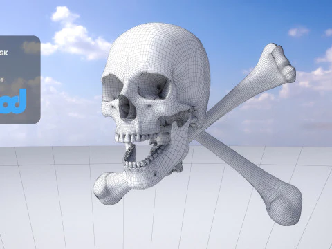 Skull Cross Bones 3D Model