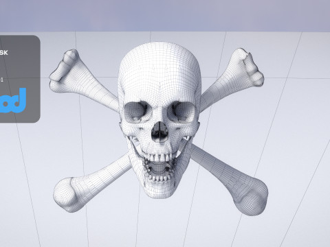Skull Cross Bones 3D 模型
