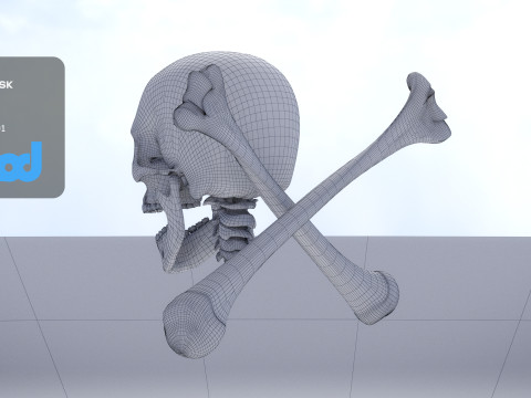 Skull Cross Bones 3D 模型