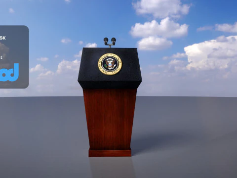 Podio de la Casa Blanca de EE. UU. Modelo 3D