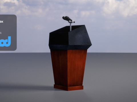 US White House Podium Model 3D