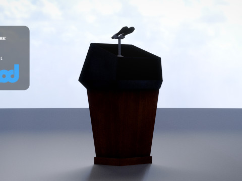 US White House Podium Model 3D