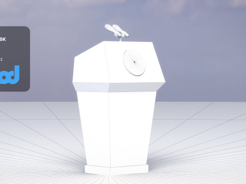 US White House Podium Model 3D