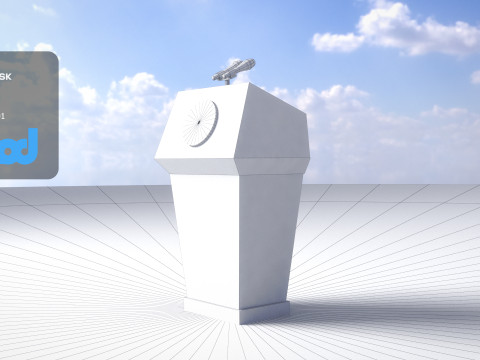 US White House Podium Model 3D
