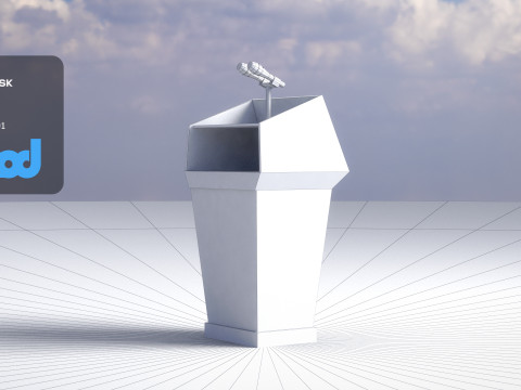 US White House Podium Model 3D