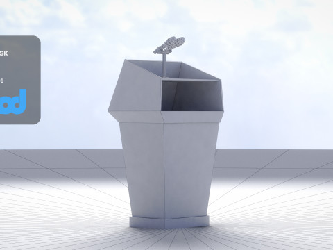US White House Podium Model 3D