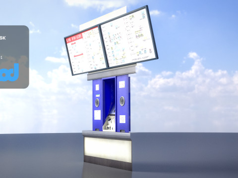 Japanese Railway Ticket Machine 3Dモデル