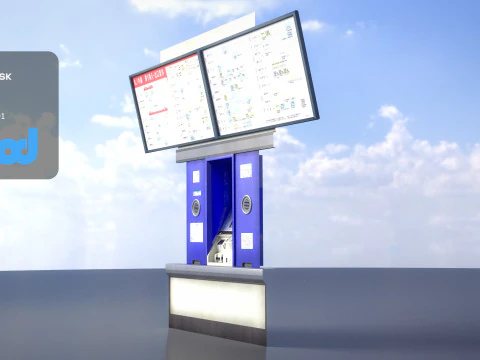 Japanese Railway Ticket Machine 3D Model