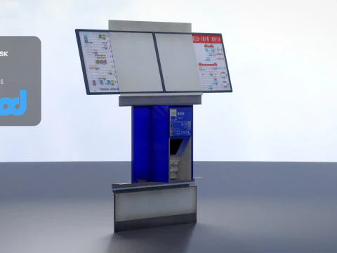 Japanese Railway Ticket Machine 3D Model