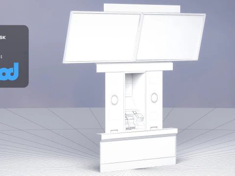 Japanese Railway Ticket Machine 3D Model