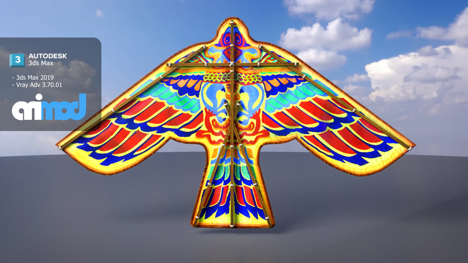 Eagle Kite 3D Model .c4d .max .obj .3ds .fbx .stl .blend 