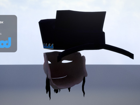 Chinese God of Wealth Mask Modelo 3D