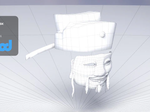 Chinese God of Wealth Mask 3D Model