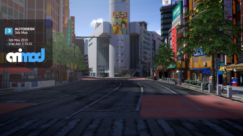 Shibuya 109 3D 模型 .c4d .max .obj .3ds .fbx .stl .blend
