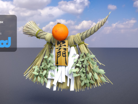 Japanese Decorate Shime Kazari 0001 3Dモデル