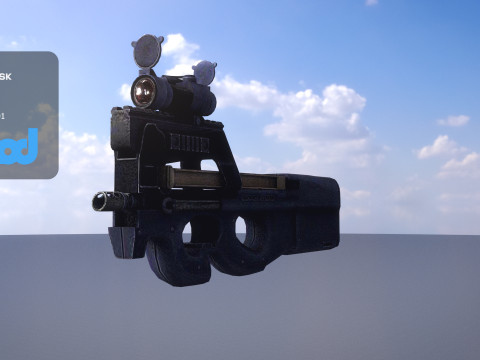 FN P90 Weapon 3D Model