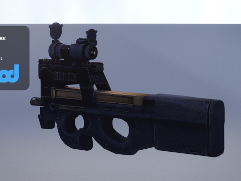 FN P90 Weapon 3D Model