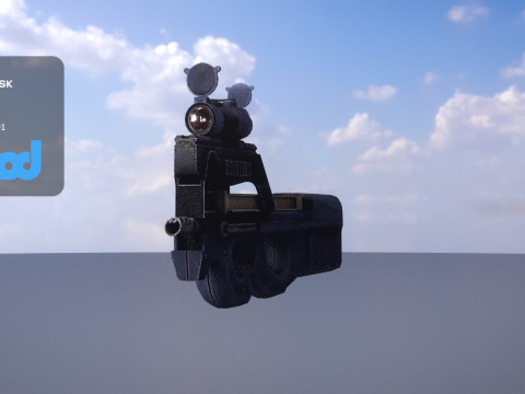 FN P90 Weapon 3D Model