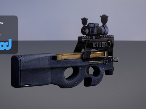 FN P90 Weapon 3D Model