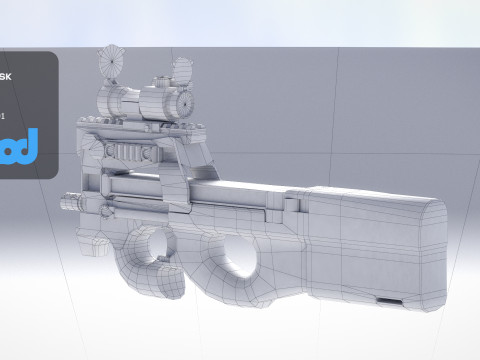 FN P90 Weapon 3D Model