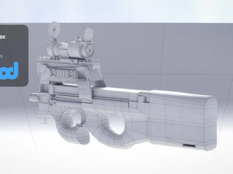 FN P90 Weapon 3D Model